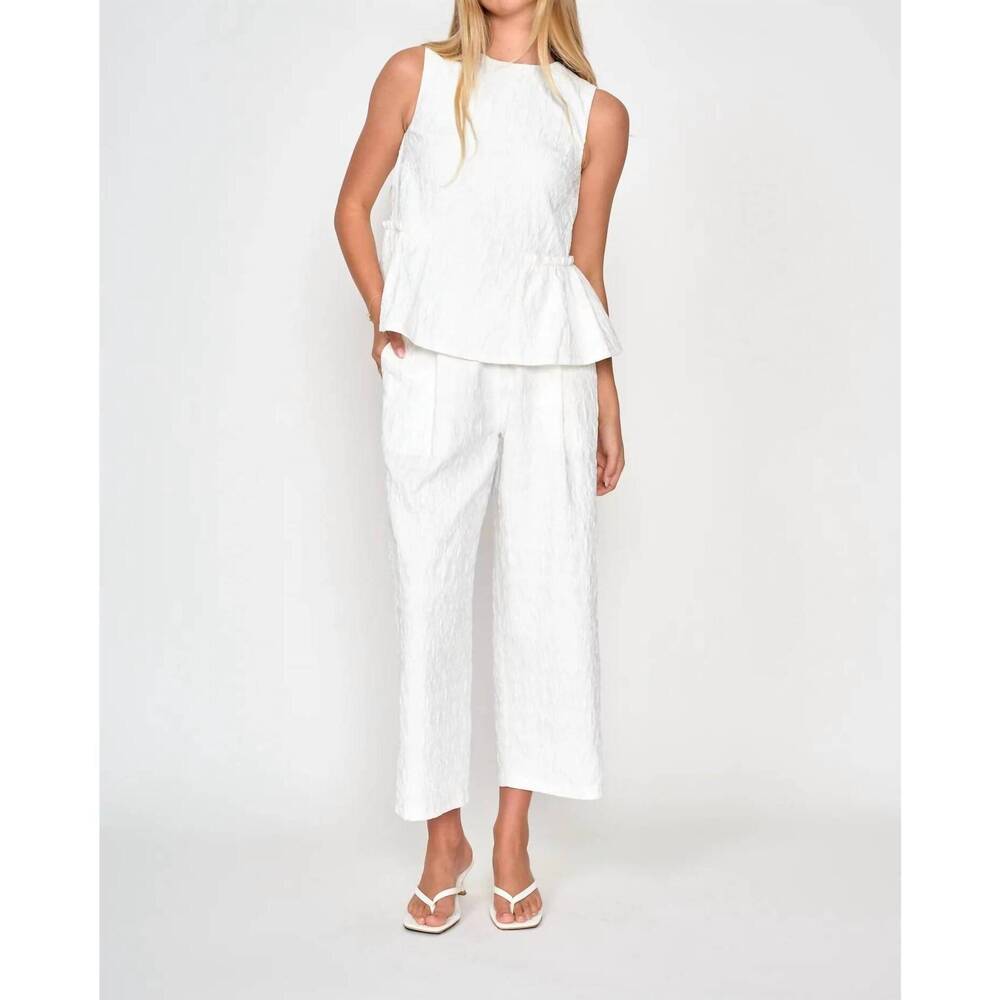 NEW DRA LOS ANGELES harper peplum top in white